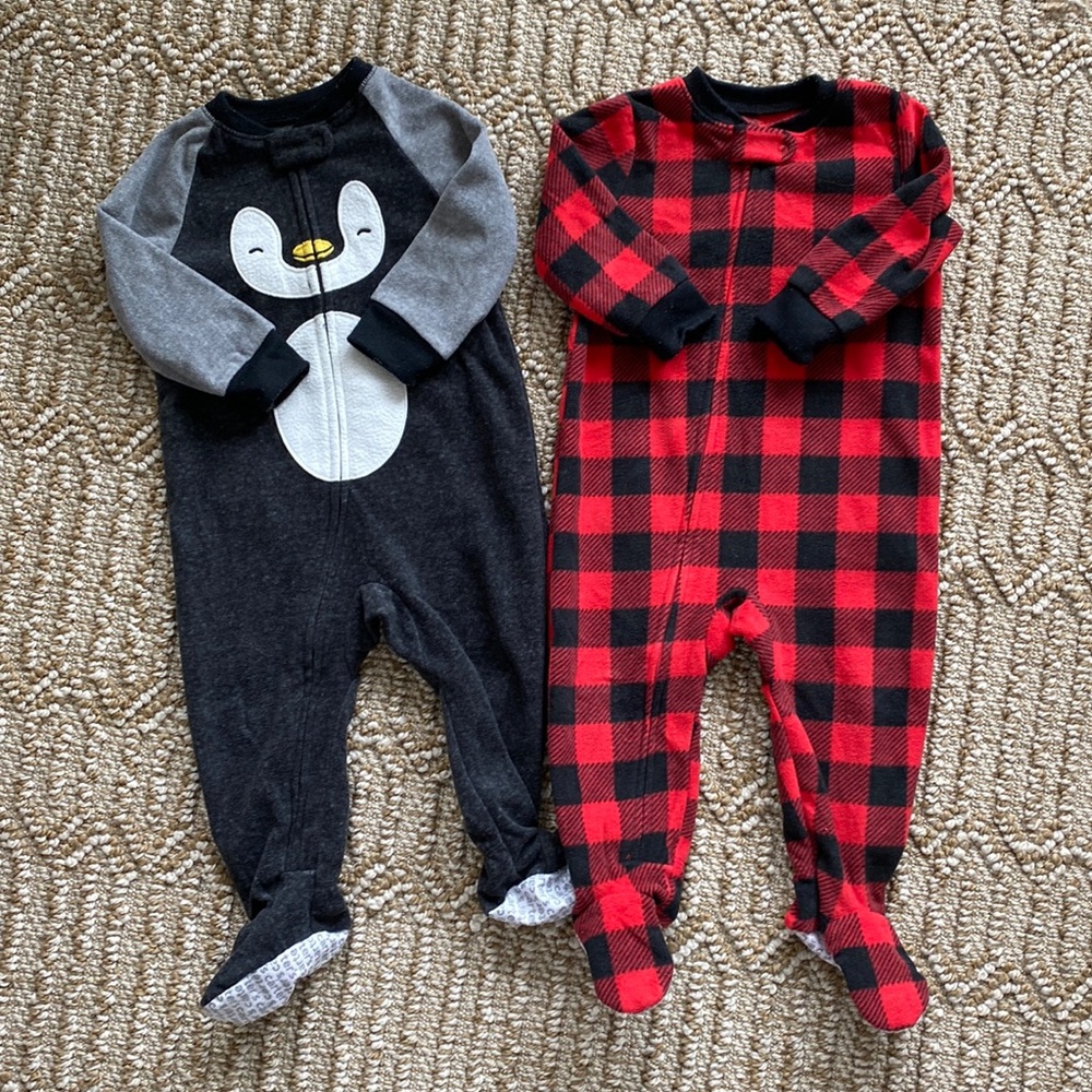 Set of Carter’s Fleece Footie Pajamas